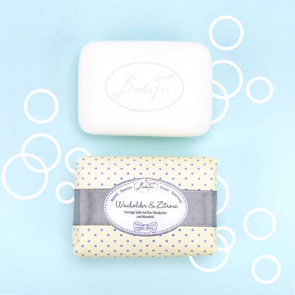 Badefee Stückseife Wachholder & Zitrone