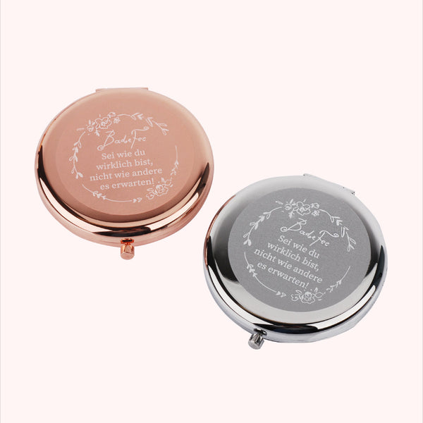 Badefee Praktischer Taschenspiegel mit Spruch