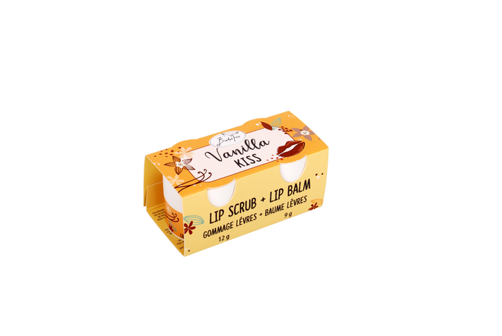 Badefee Lippenpflege Duo Vanilla Kiss  Peeling & Balsam mit Bienenwachs & natürlichem Duft, mikroplastikfrei