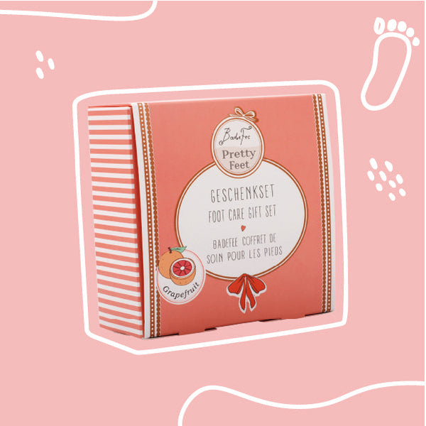 Badefee Geschenkset Pretty Feet "Grapefruit"